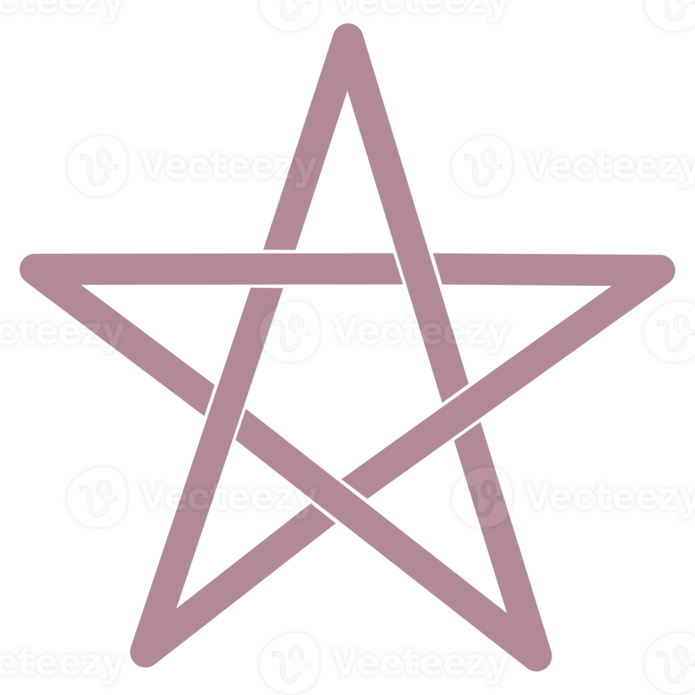 a pentagram star icon on a transparent background png