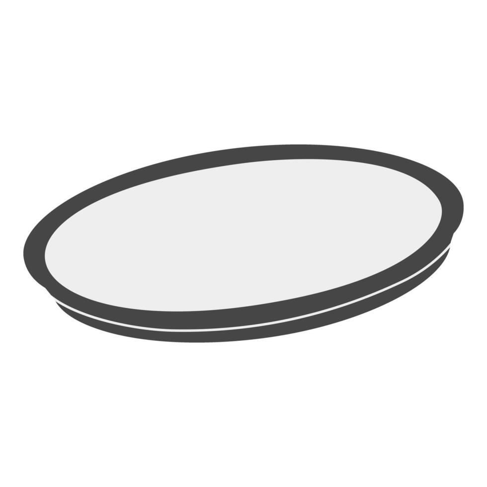 Empty oval plate in trendy Thanksgiving hues Hand drawn isolated template for deferent illustrations EPS Cards, posters, banners, brochures, price, label or web, promo minimalistic design idea vector