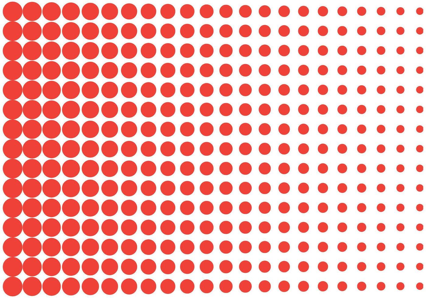 Red dot gradient pattern. Red circular shape pattern illustration isolated on white vector