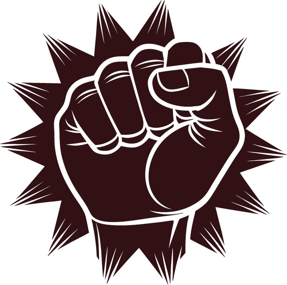 human fist punch concept vector