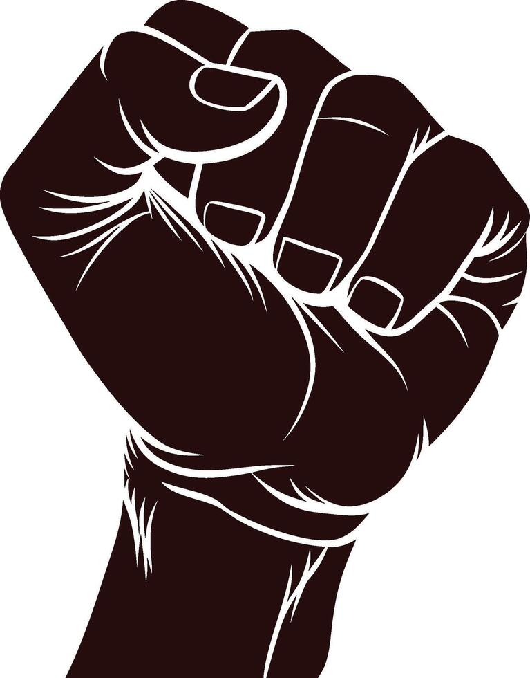 human fist punch concept vector