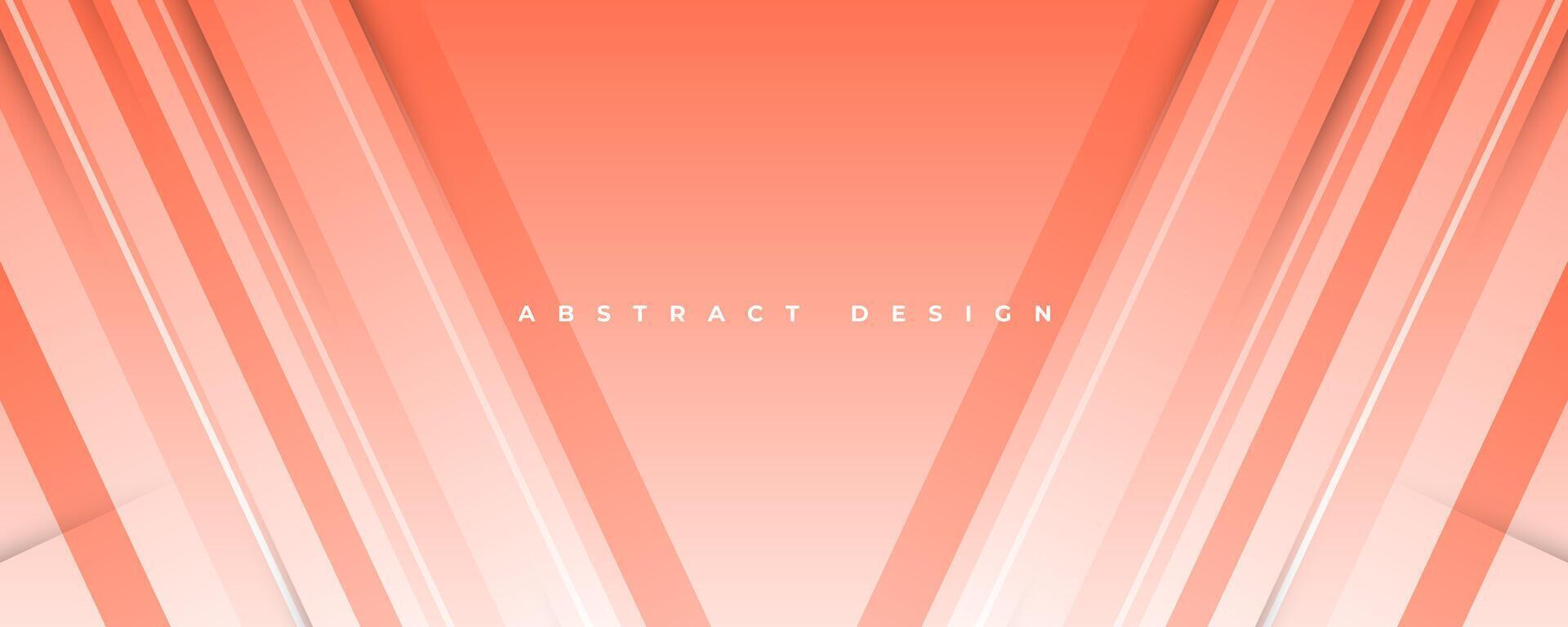 Abstract Peach and White Gradient Background in Paper Cut Style. Simple and Minimalist Design for Banner or Cover vector