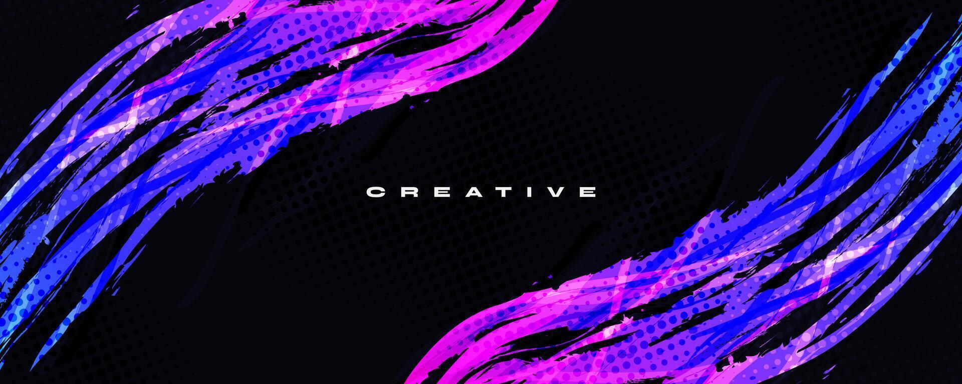 Colorful Gradient Brush Background with Halftone Effect. Abstract Dynamic Background for Sports or Fitness Event Design vector