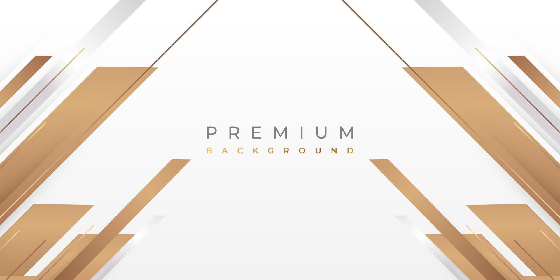 Luxury White and Gold Background with Golden Lines and Paper Cut Style. Premium Gray and Gold Background for Award, Nomination, Ceremony, Formal Invitation or Certificate Design vector