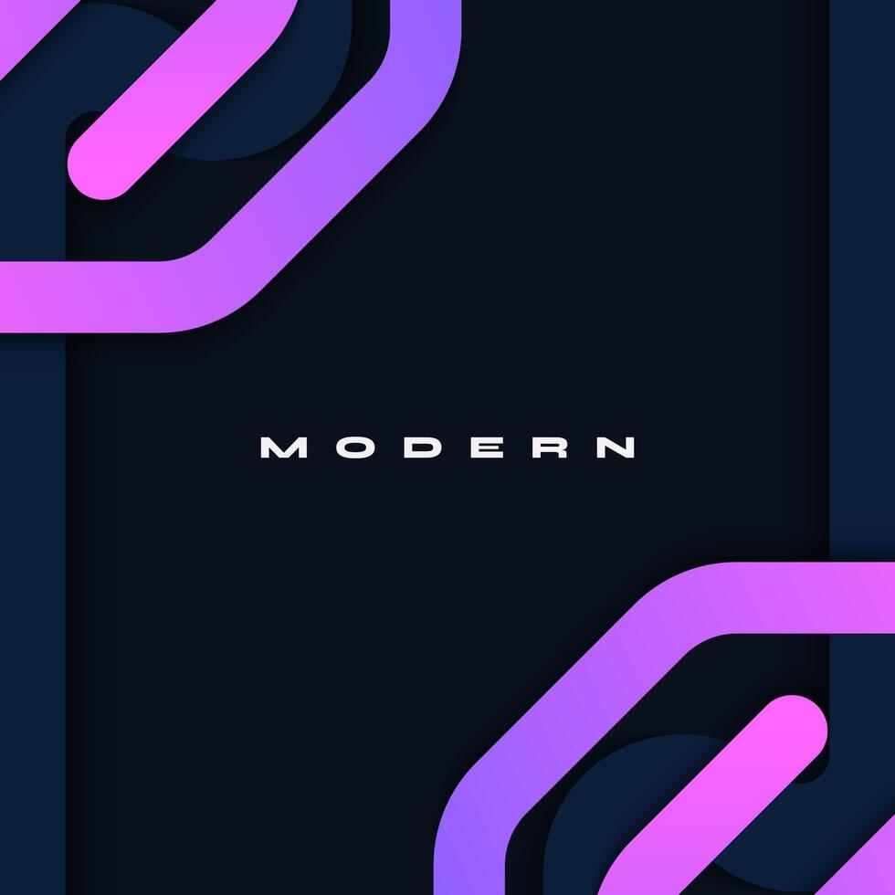 Abstract and Modern Background with Purple Gradient Lines Isolated on Dark Background vector