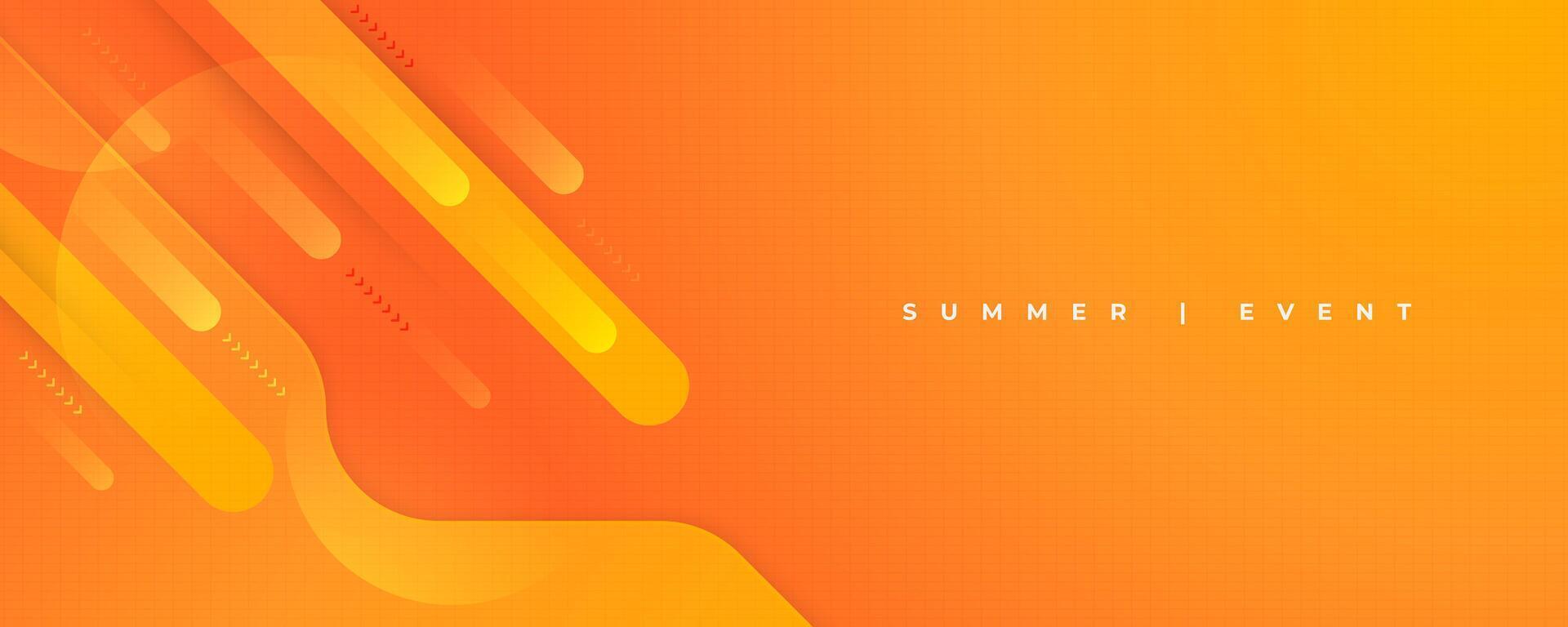 Abstract Orange Gradient Background with Geometric and Circular Elements. Creative and Dynamic Banner Design vector