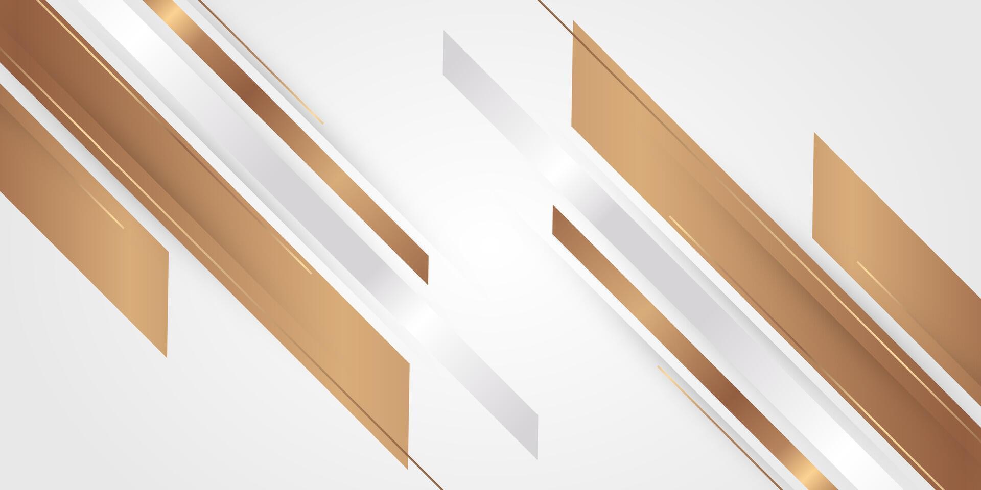 Luxury White and Gold Background with Golden Lines and Paper Cut Style. Premium Gray and Gold Background for Award, Nomination, Ceremony, Formal Invitation or Certificate Design vector