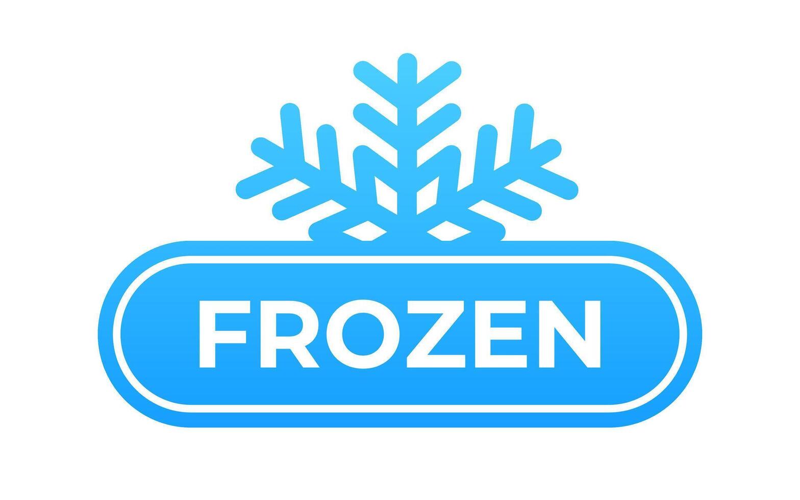 Frozen product label. Keep frozen illustration. vector