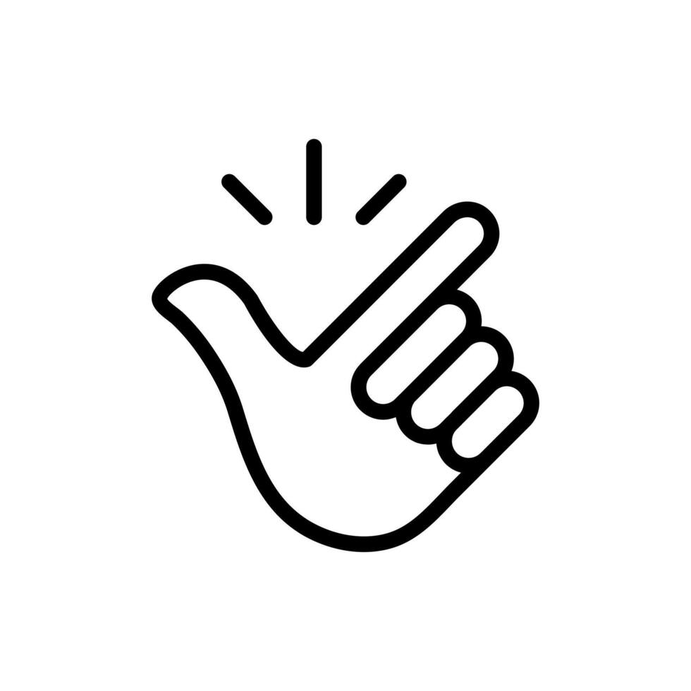 Snap of fingers icon. Easy hand gesture symbol. OK thumb sign. Success finger snap illustration. vector