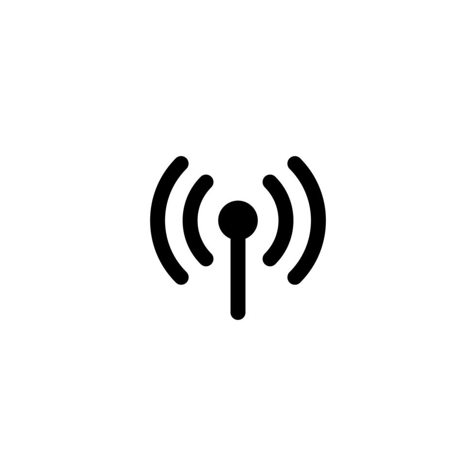 Signal icon. Communication symbol. Connection sign. Antennae illustration. Wi-Fi or Radio wireless network. Broadcast and podcast icon. vector