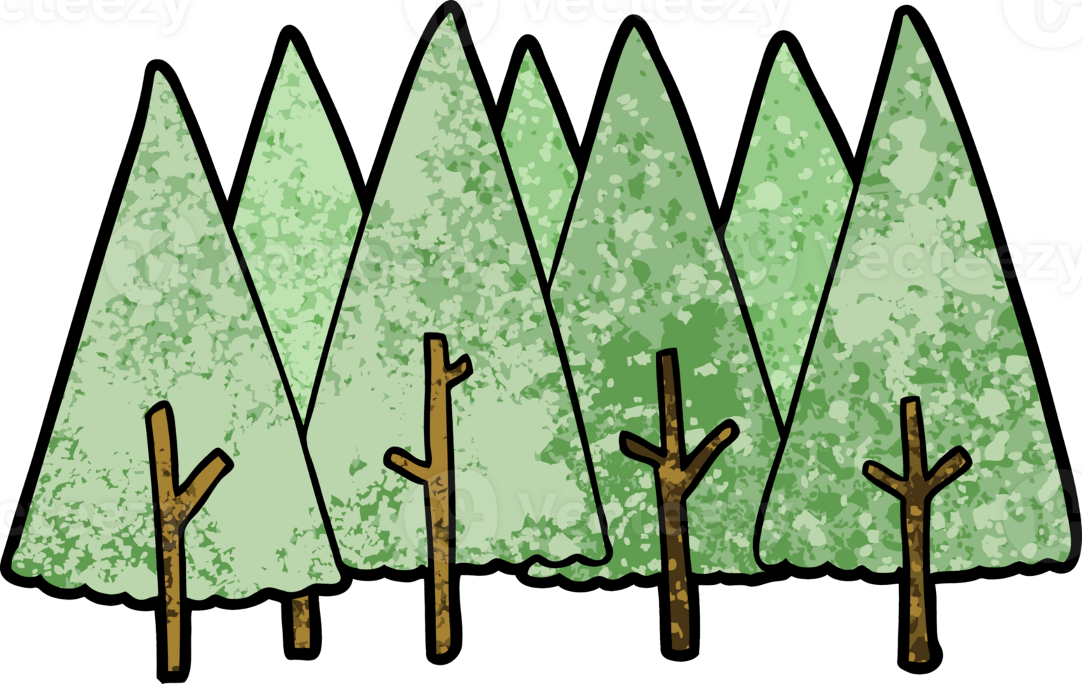 cartoon trees drawing png