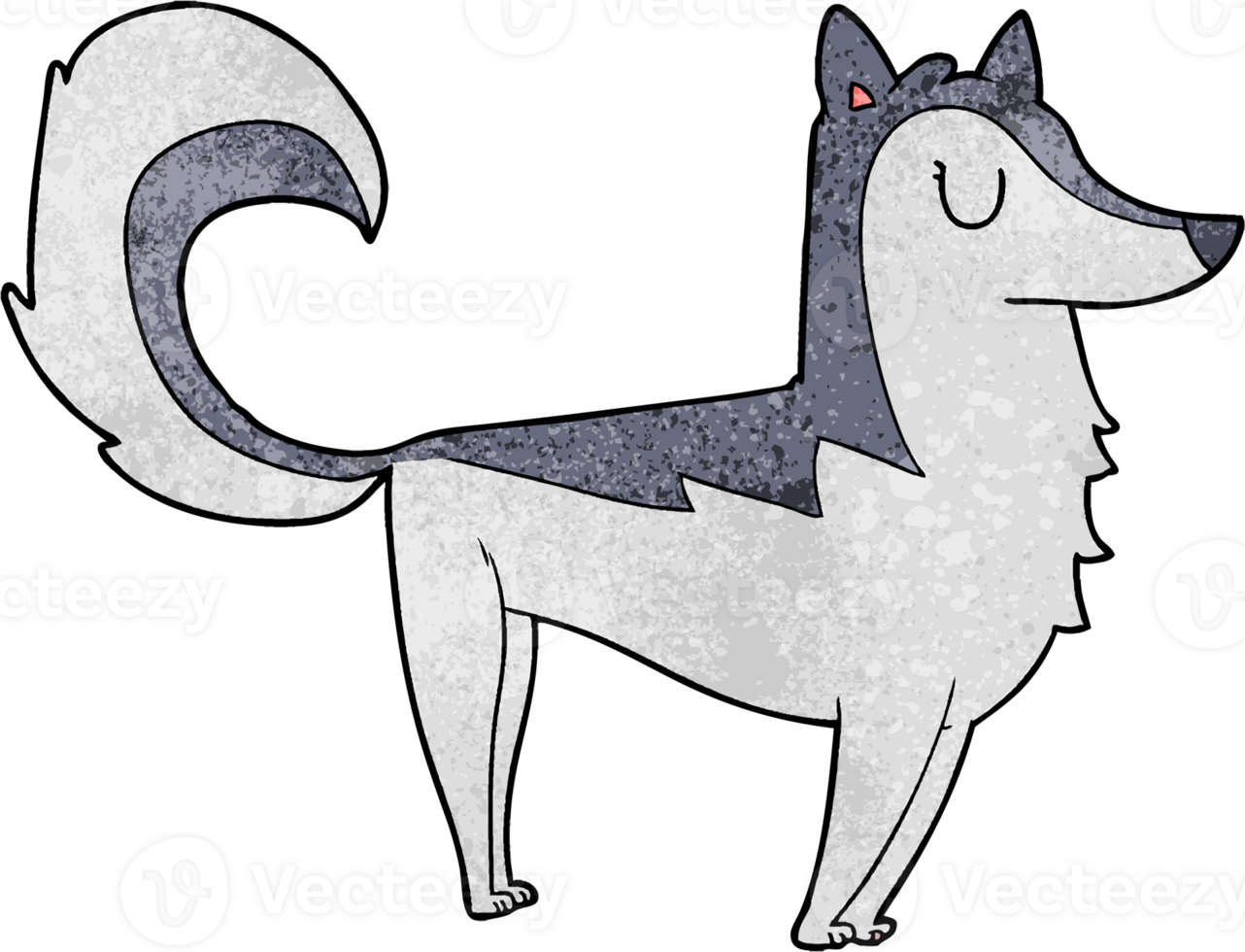 cartoon husky drawing png
