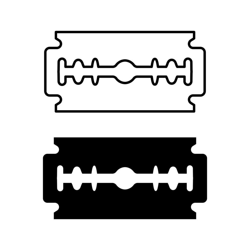 Razor blade icon. Shaving symbol. Sharp edge illustration. vector