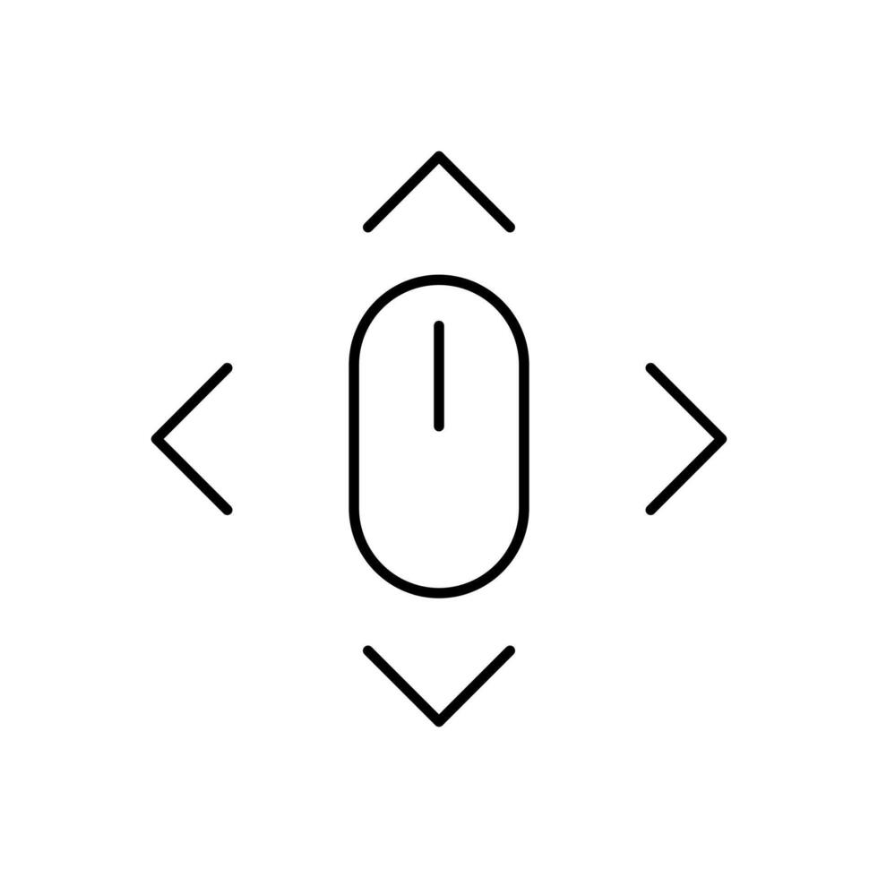 Scrolling navigation icon. Scroll directions symbol. Mouse with arrows illustration. vector