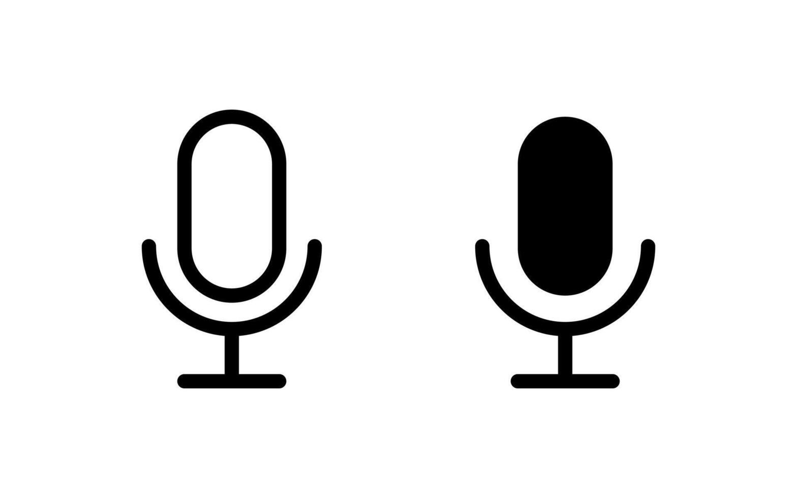 Microphone icon. Audio mic pictogram. Sound record symbol. Podcast speaker illustration. Voice sing. vector