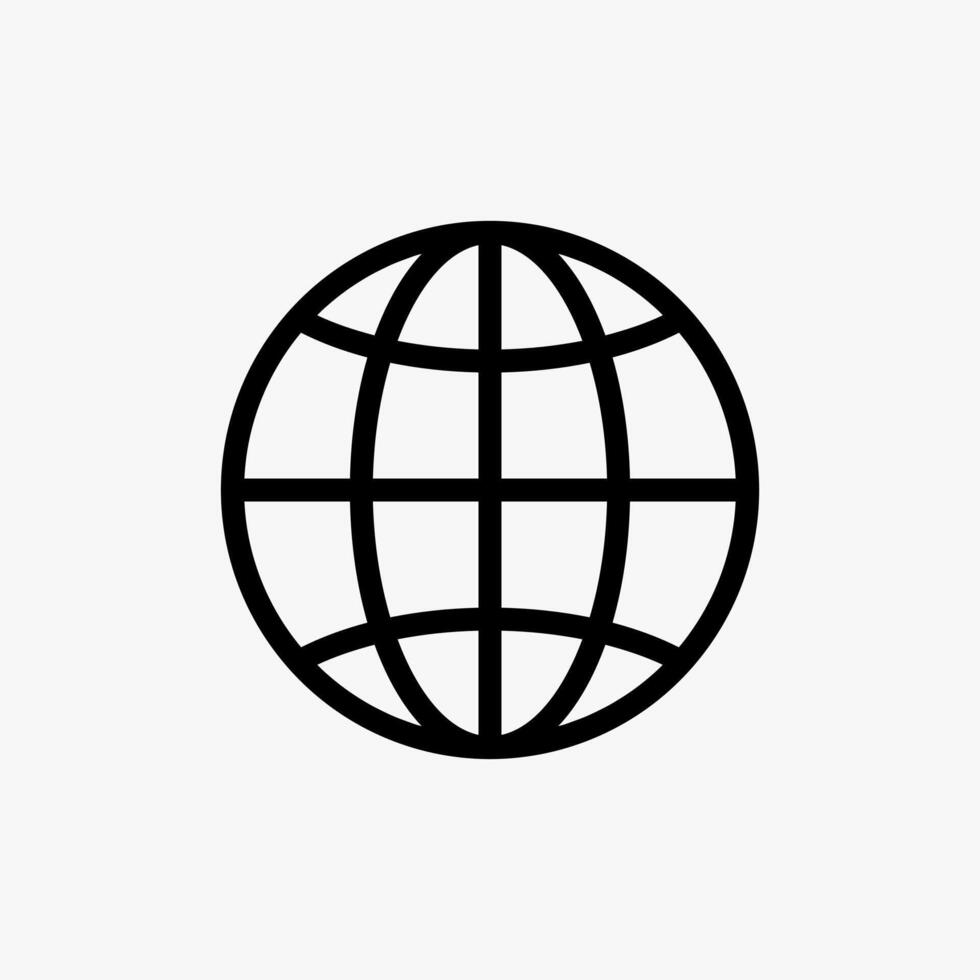 Network connection icon. Web communication symbol. Website language sign. Earth globe and planet illustration. vector