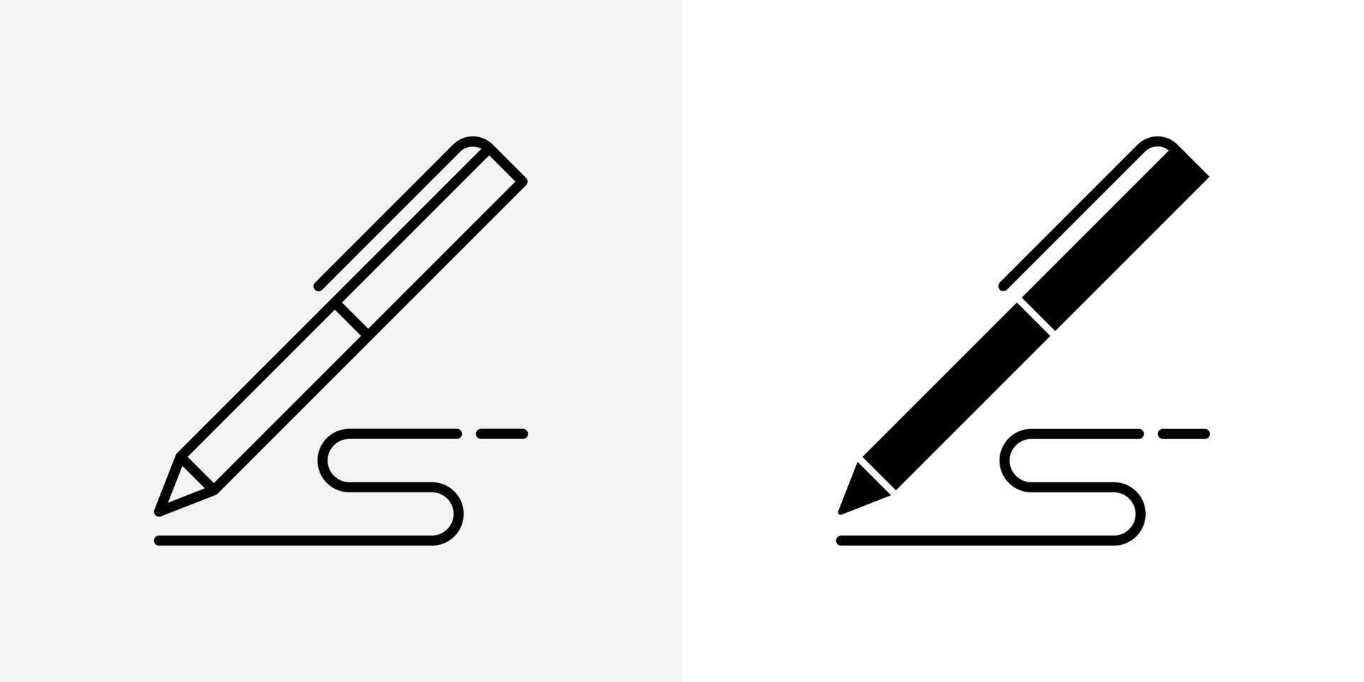 Drawing pen icon. Writing ink mark symbol. Writing pencil illustration isolated. vector
