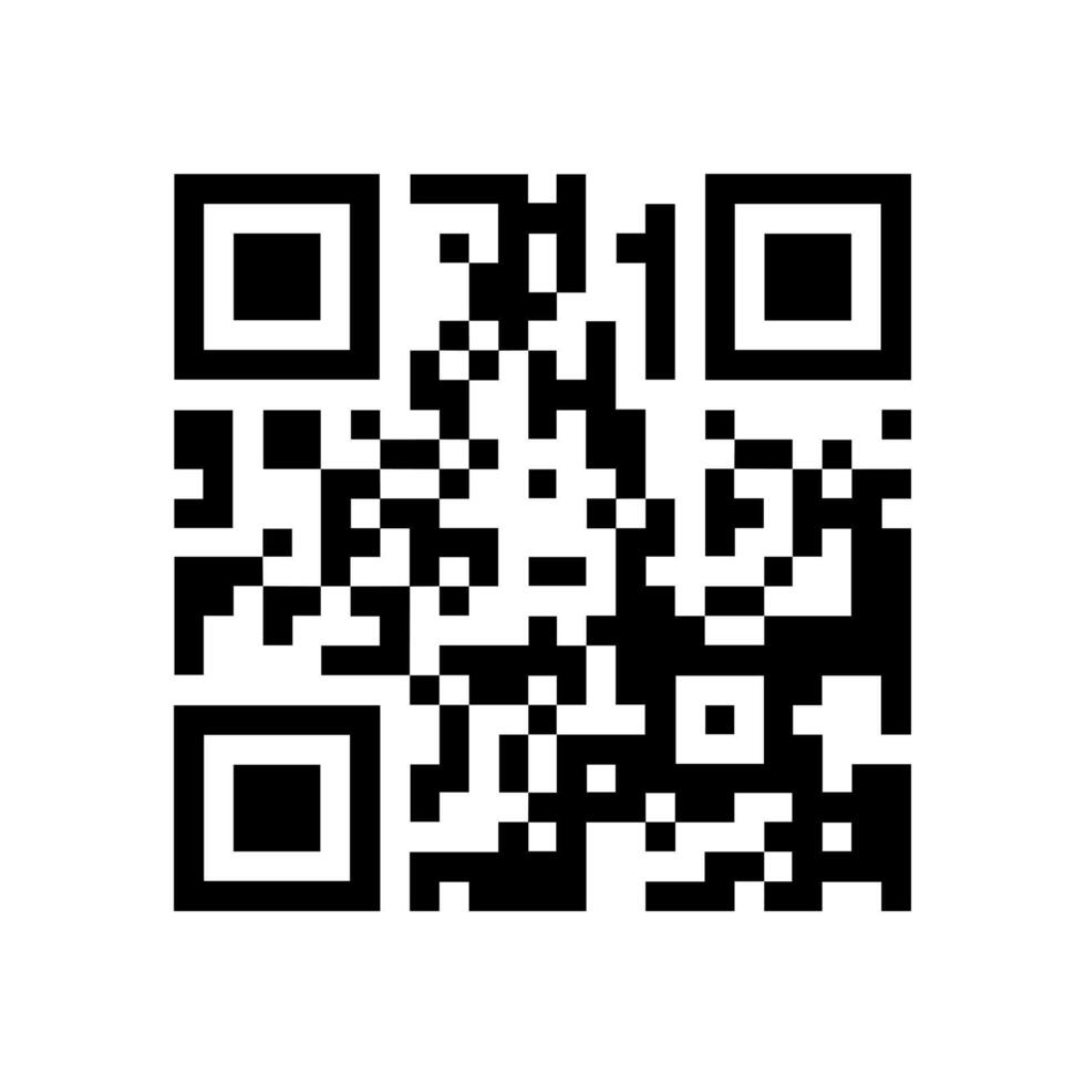 QR code template. Barcode sample isolated. QR-code square illustration. vector