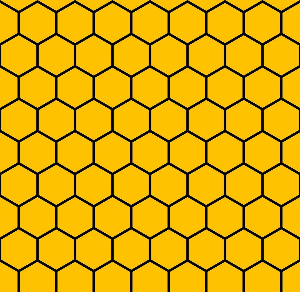 Honeycomb seamless pattern. Hexagon shape geometric background. Orange grid abstract wallpaper. Honey hive texture. vector