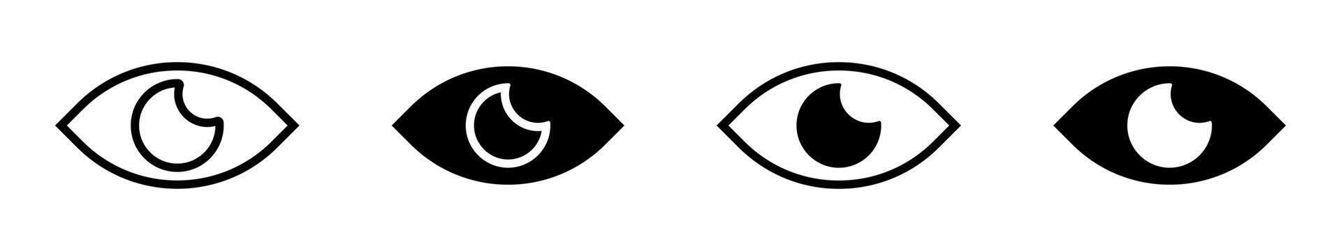 Eye icon. Eyeball symbol. Ophthalmology logo. Optical vision illustration. Eyesight simple sign. vector