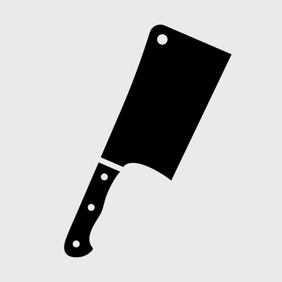 Cleaver icon. Chopper illustration. Chef knife symbol. Butcher blade sign. vector