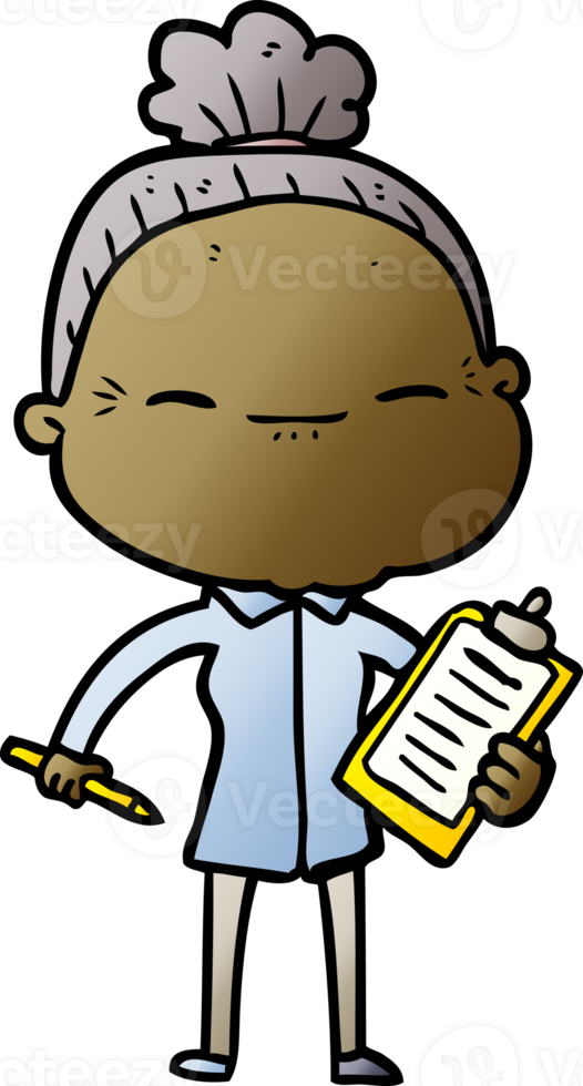 cartoon peaceful old woman drawing png