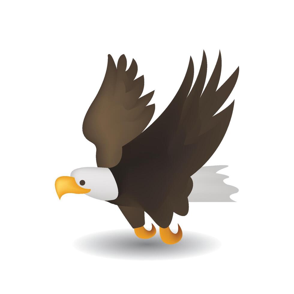 Eagle flat icon. Eagle emoji illustration isolated on background. vector