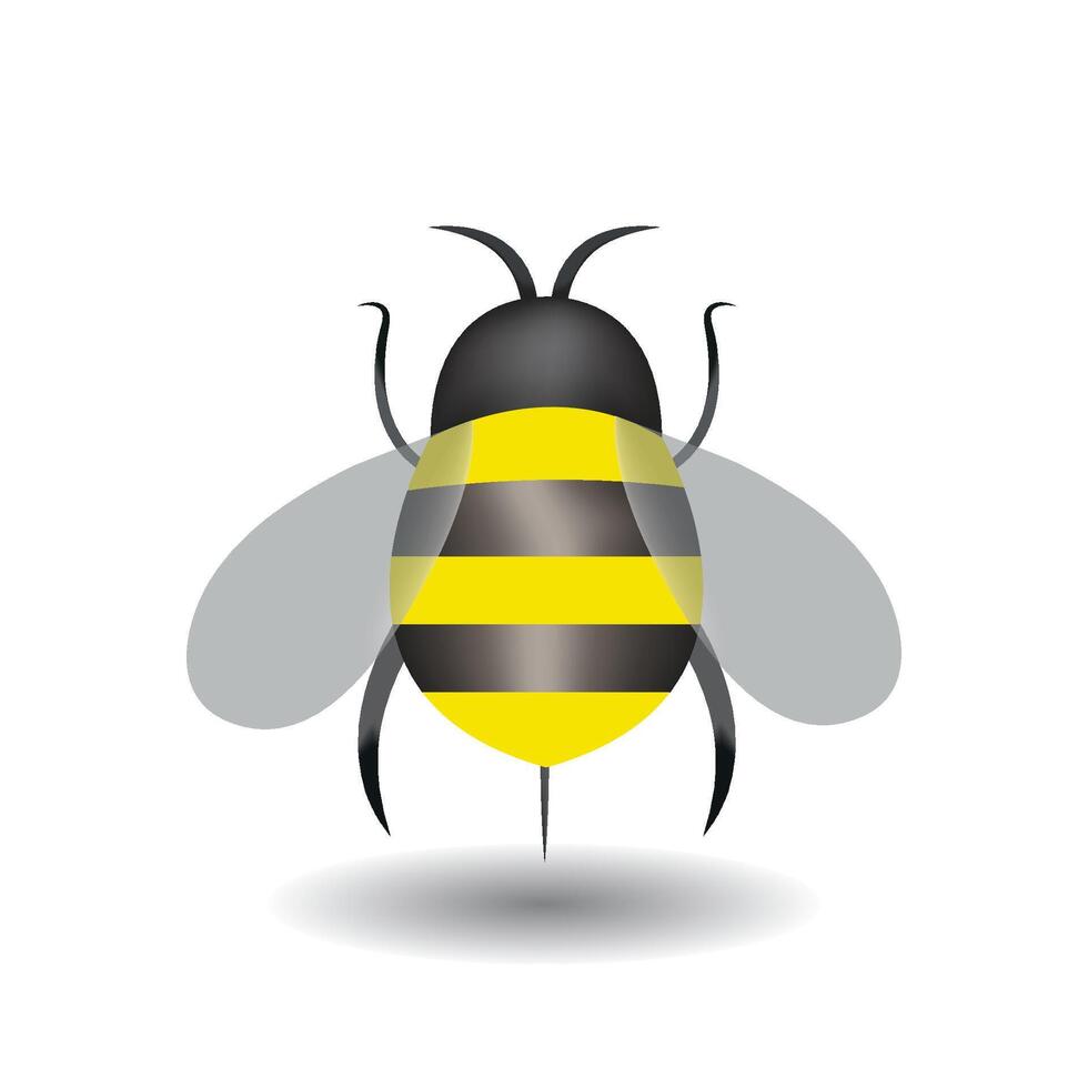 Honey bee flat icon. Isolated honey bee emoji illustration. Bee emoji on white background. vector