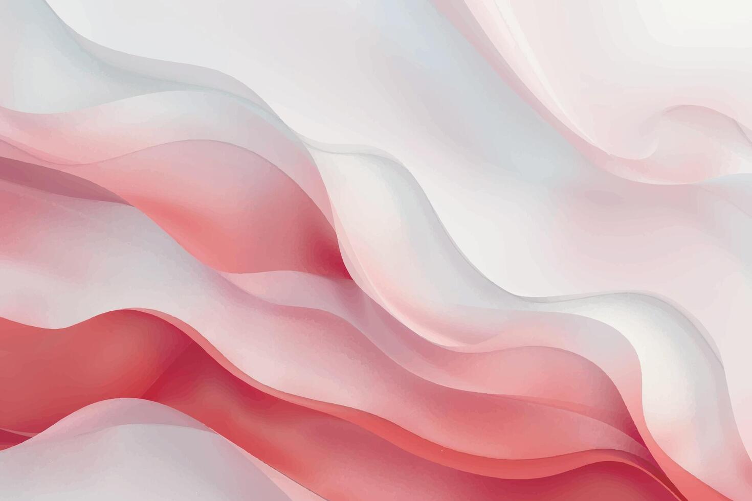 Pink color wavy background with paper cut style vector