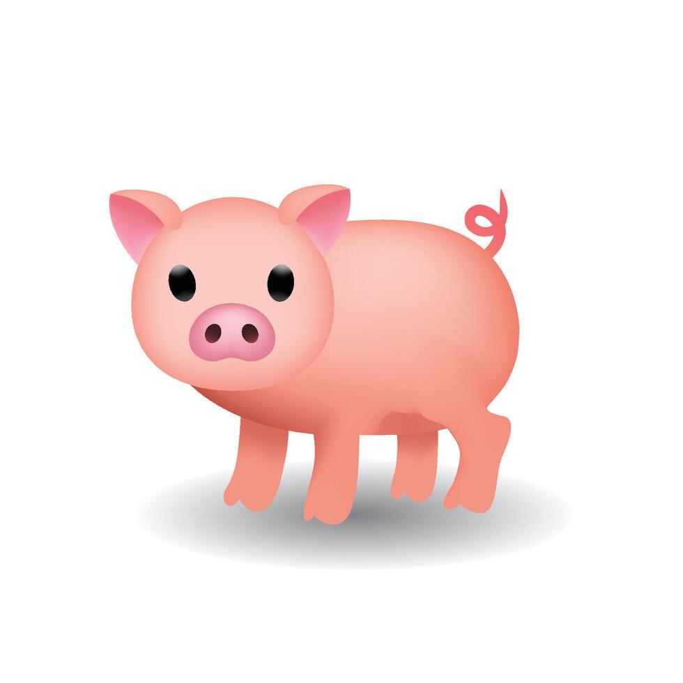 Pig emoji illustration isolated on white background 46931028