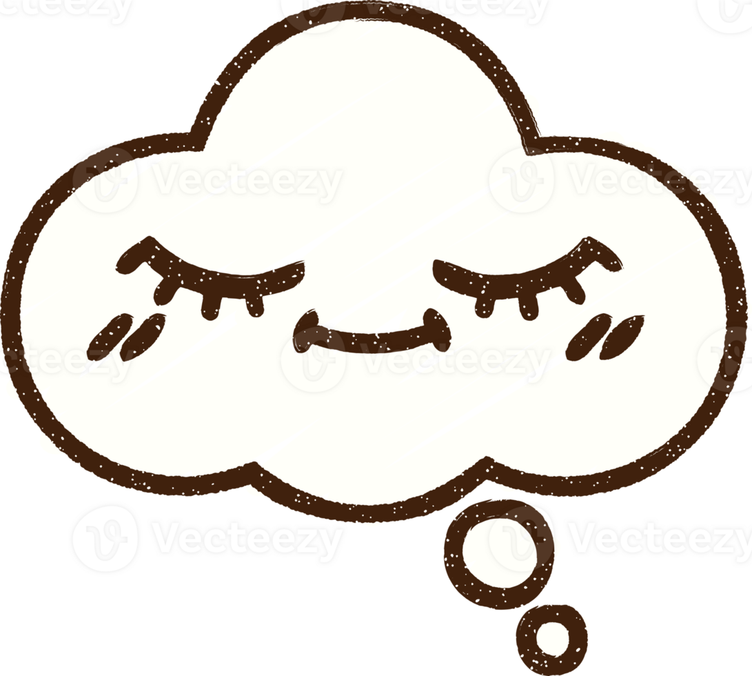 cartoon cloud with eyes closed png
