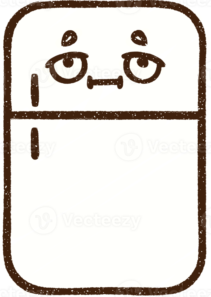 a cartoon refrigerator with a face png
