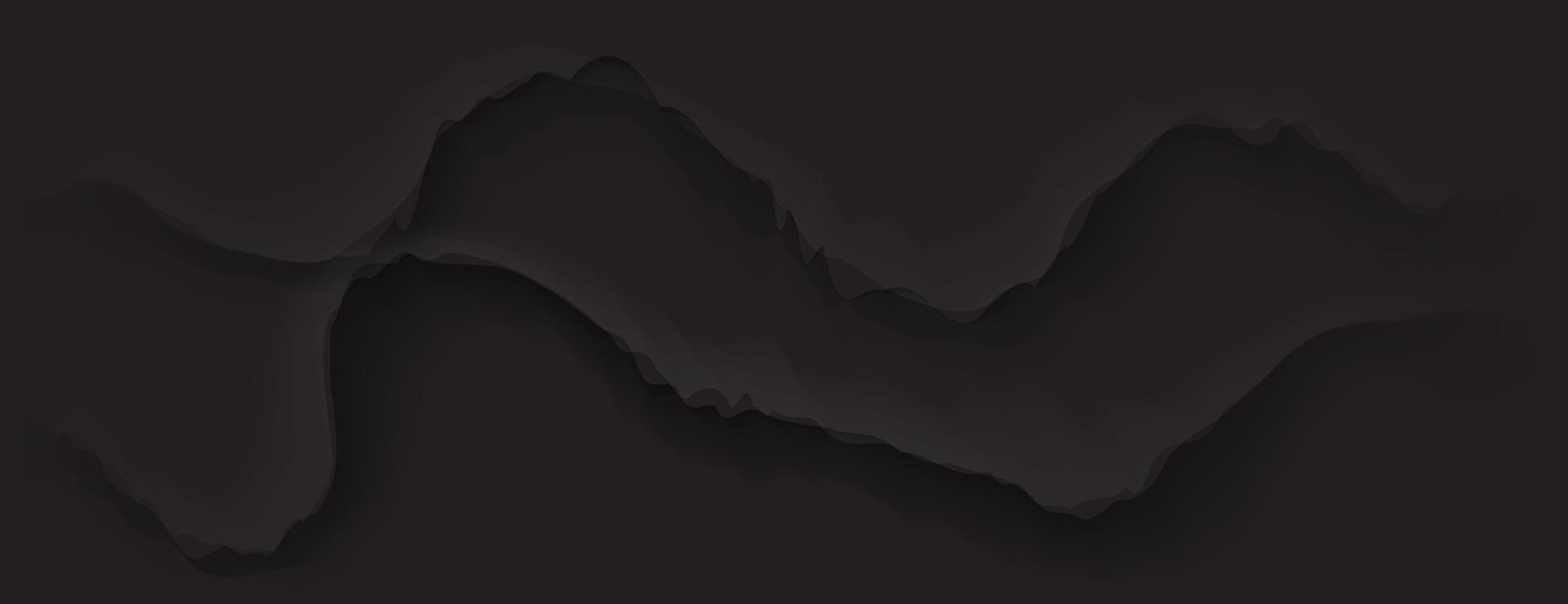 black abstract wave texture background vector