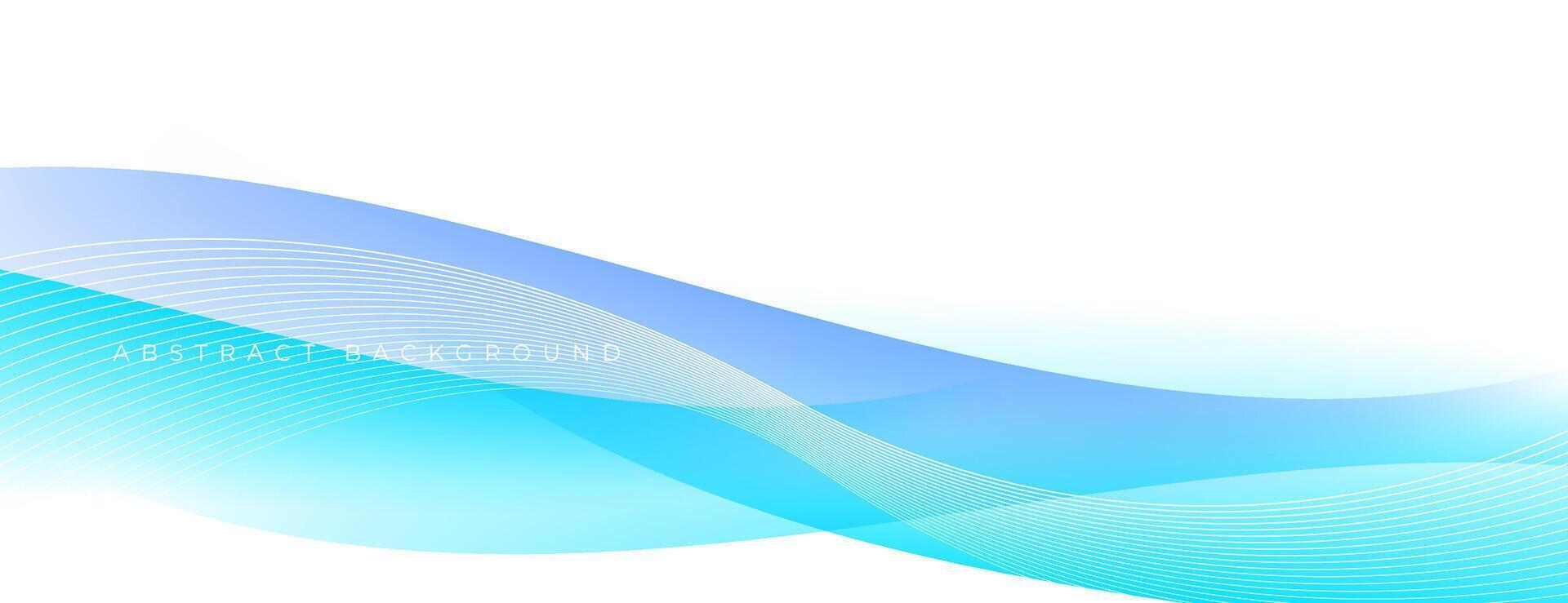 blue gradient abstract wave background with wavy lines vector