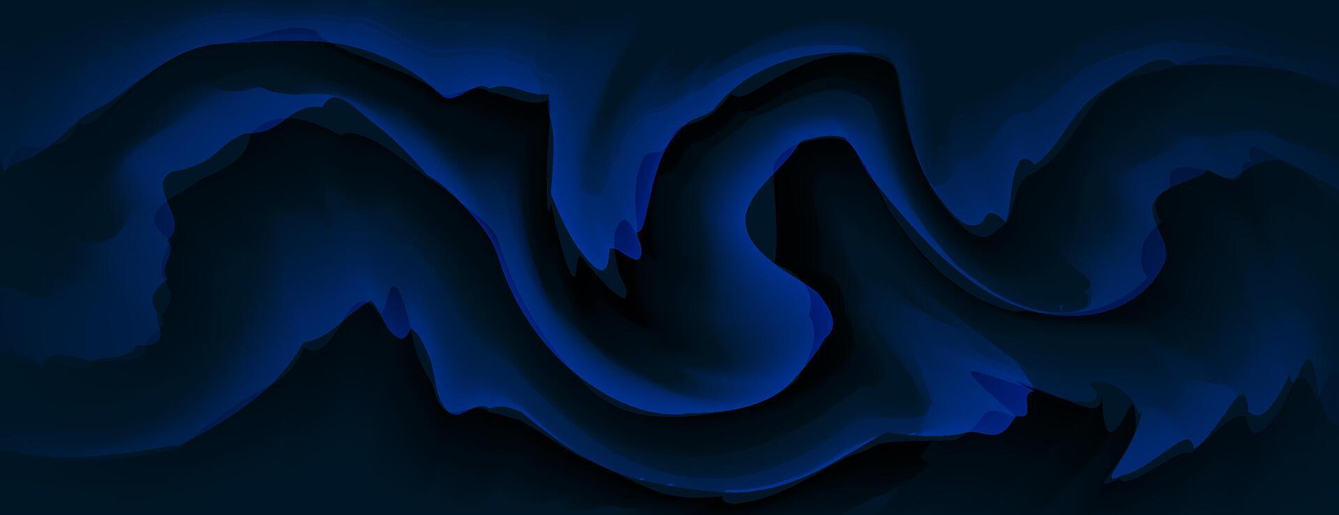 dark blue background with abstract wave texture vector