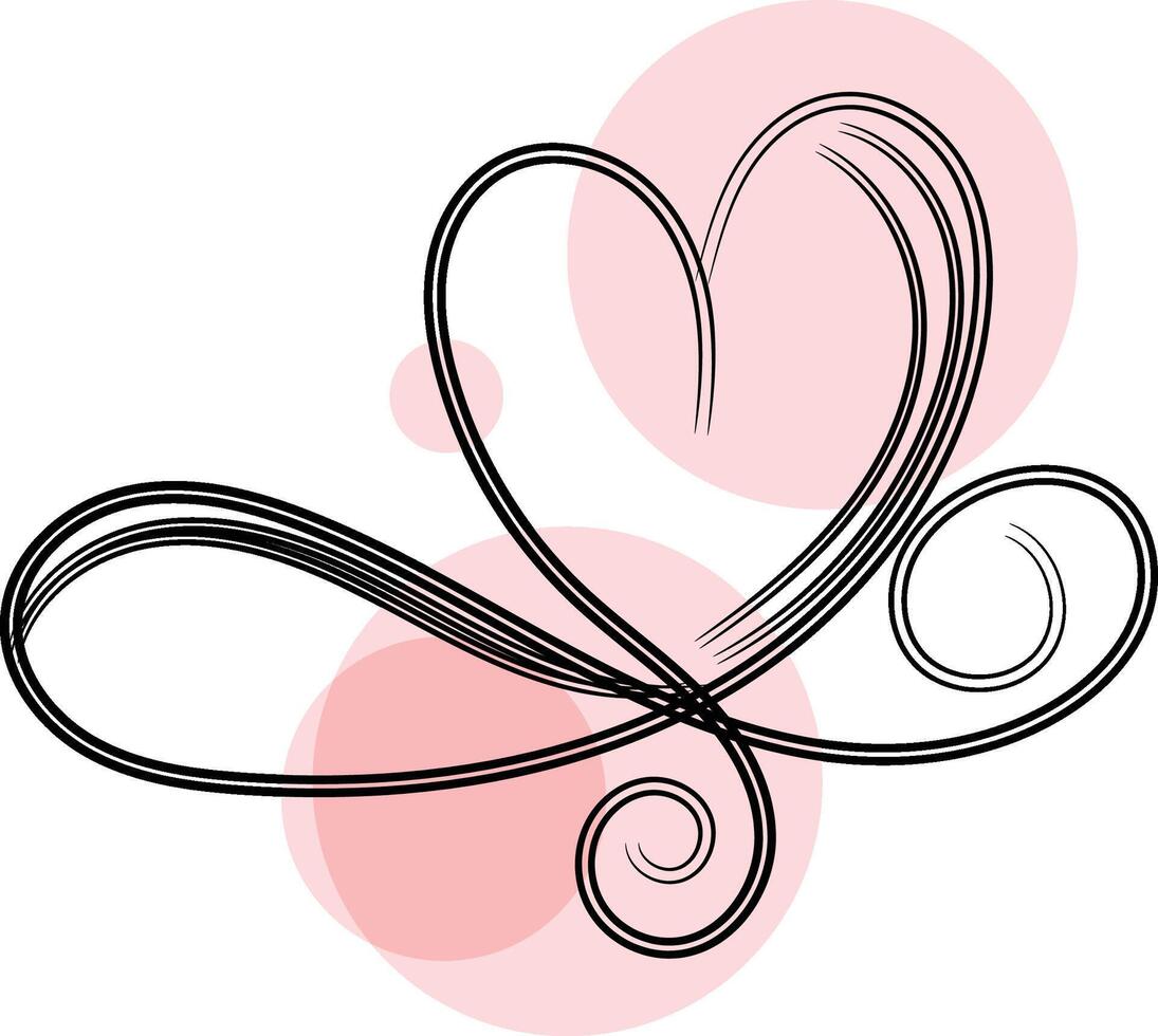 Love wedding ornament vector