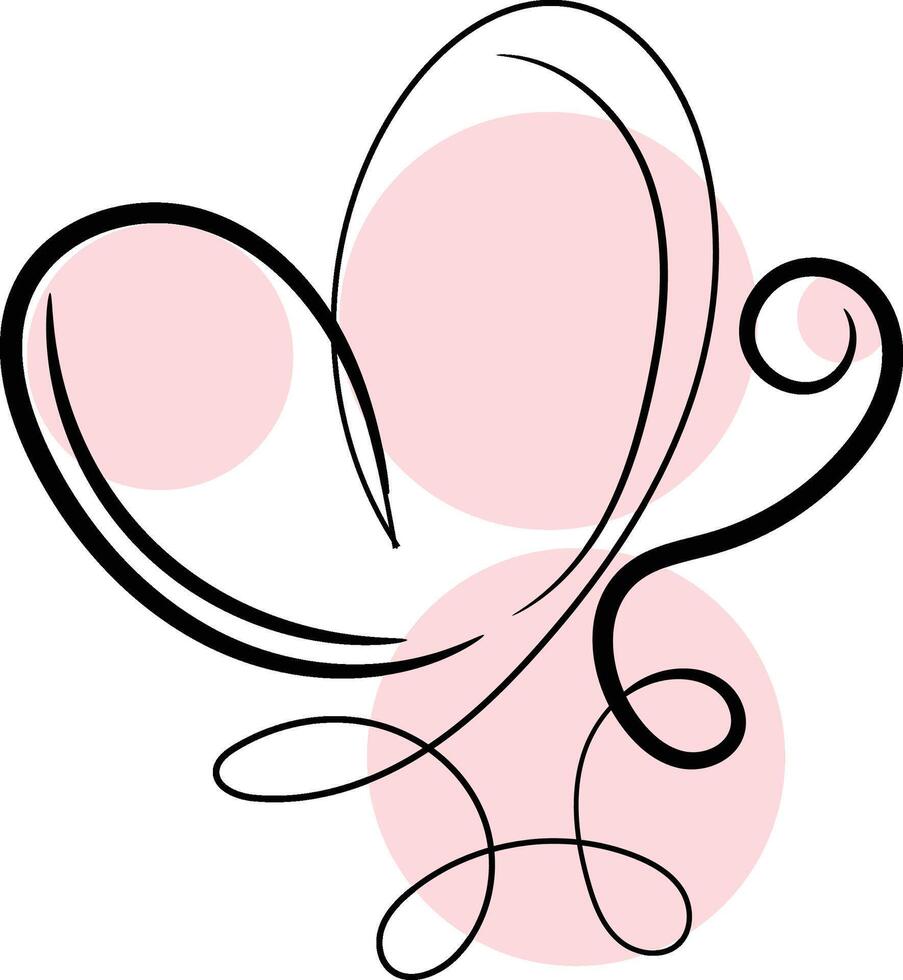 Love wedding ornament vector