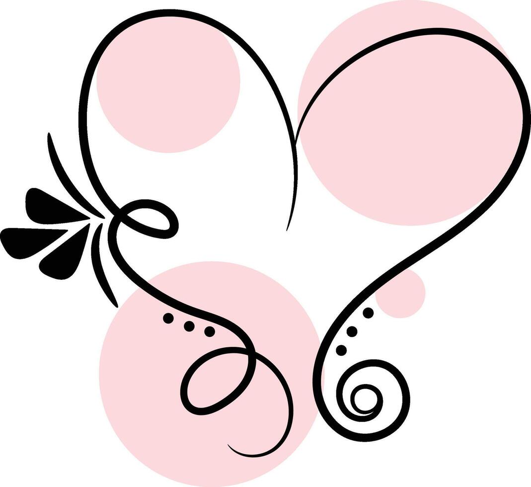 Love wedding ornament vector