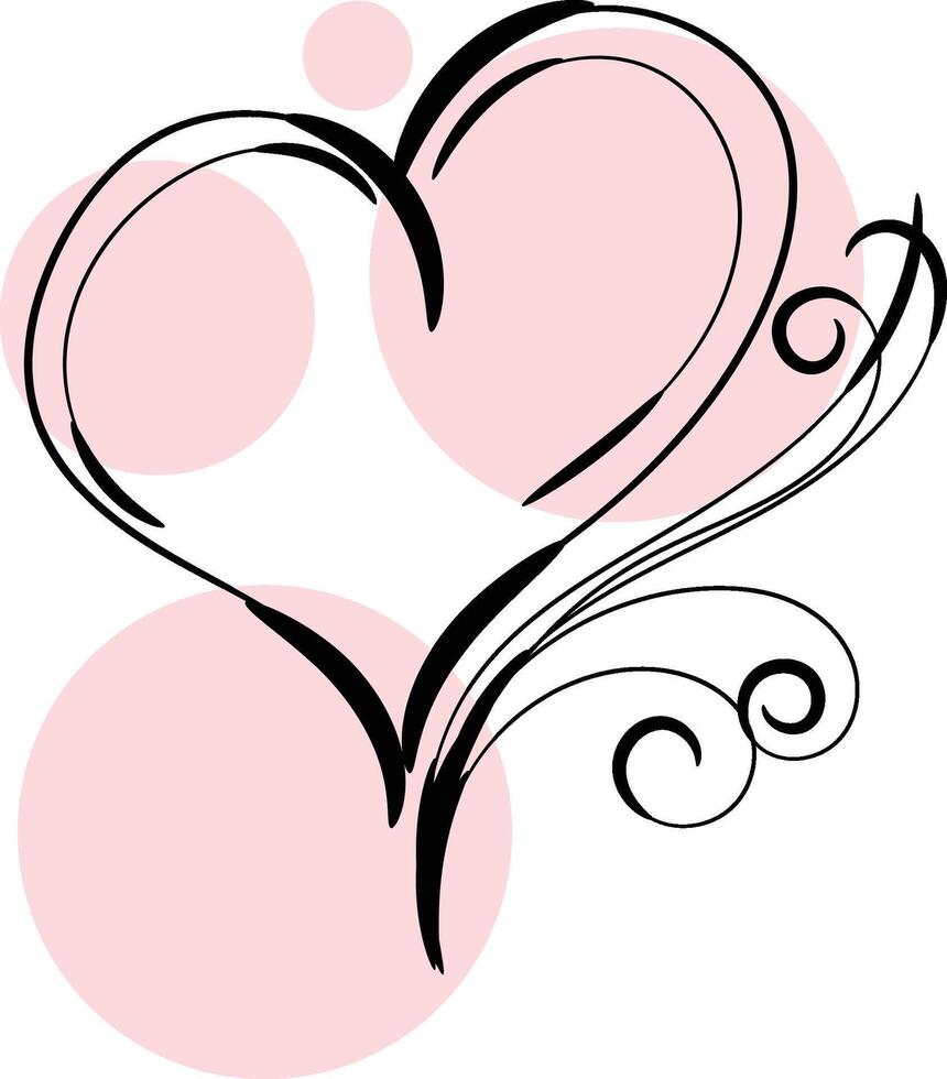 Love wedding ornament vector