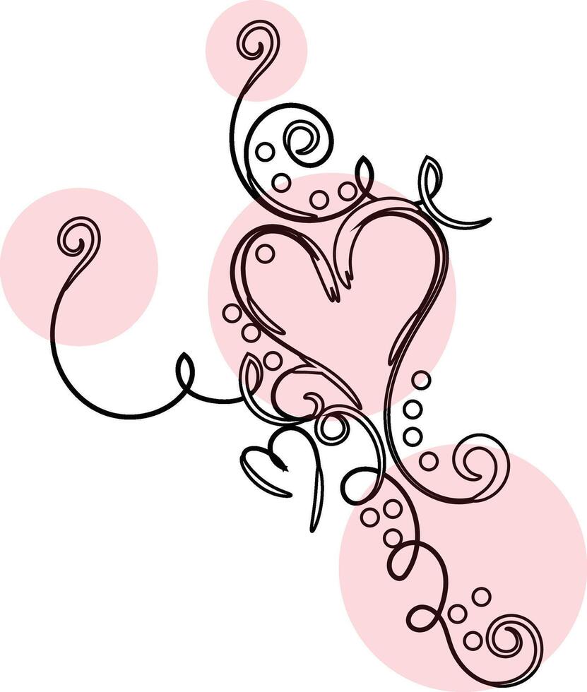 Love wedding ornament vector