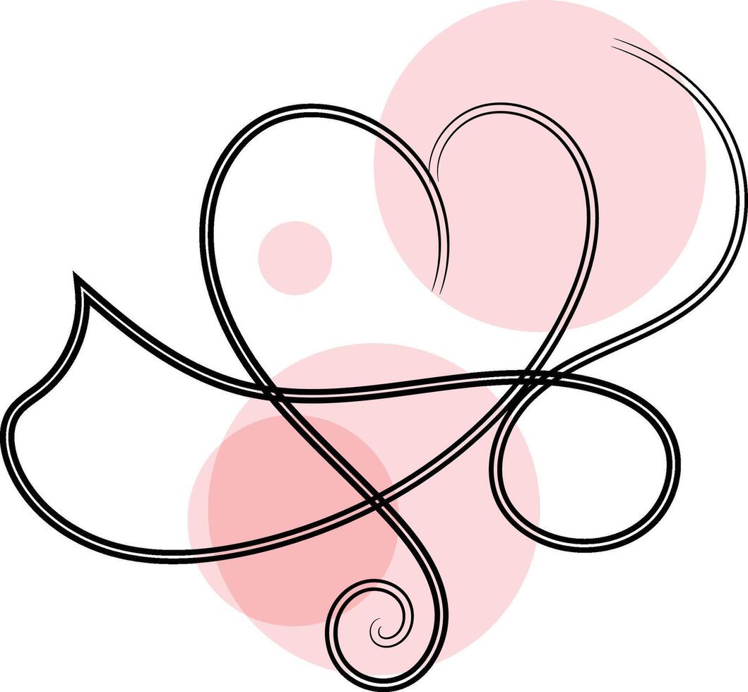 Love wedding ornament vector