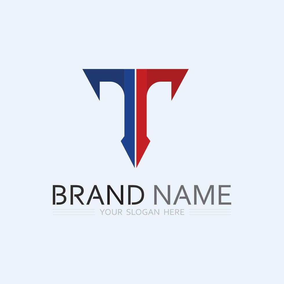 letter T logo image and font T design graphic vector