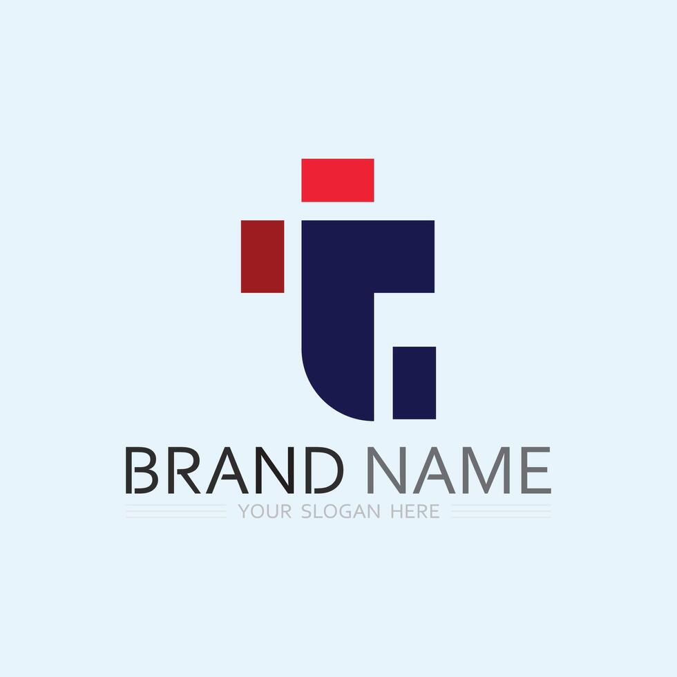 letter T logo image and font T design graphic vector