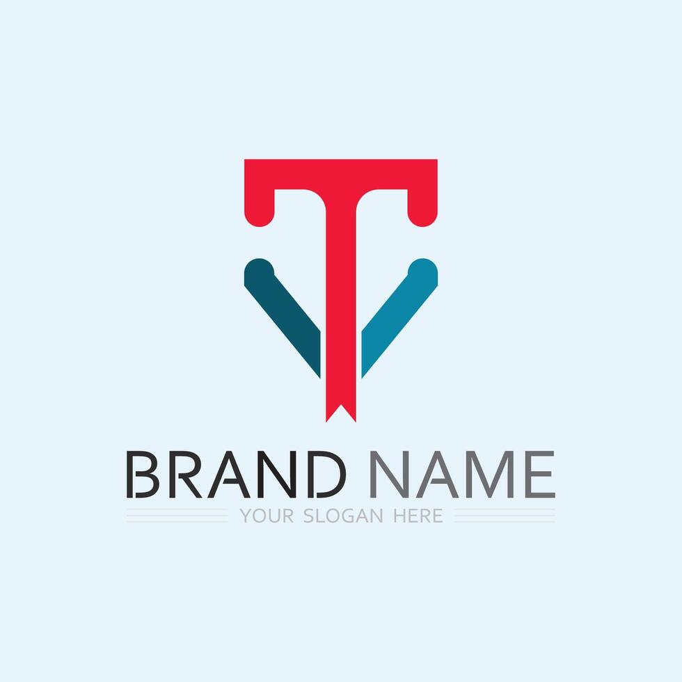 letter T logo image and font T design graphic vector
