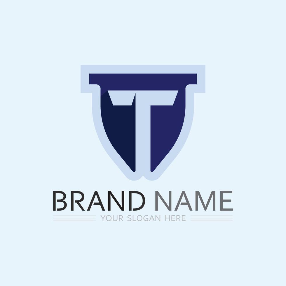 letter T logo image and font T design graphic vector