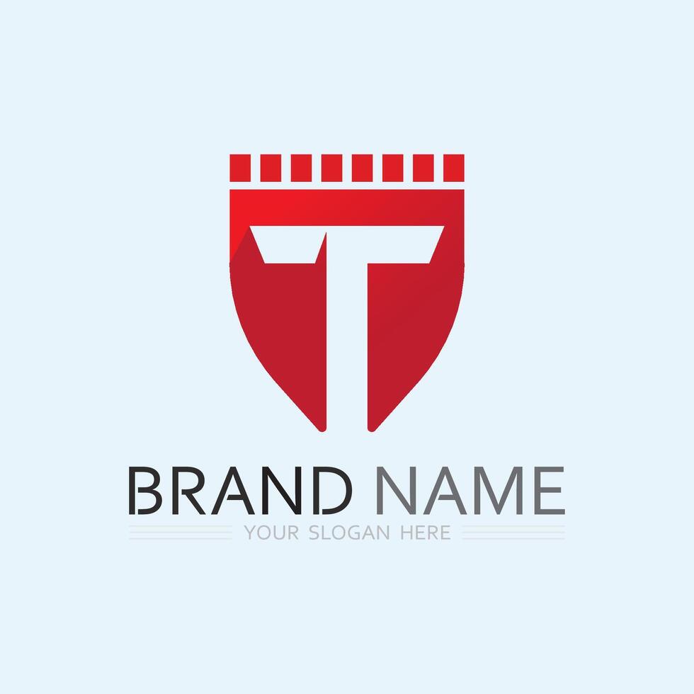 letter T logo image and font T design graphic vector