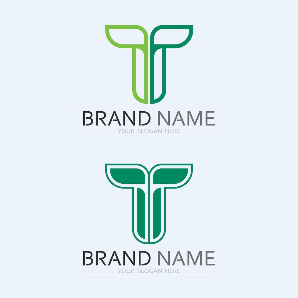 letter T logo image and font T design graphic vector