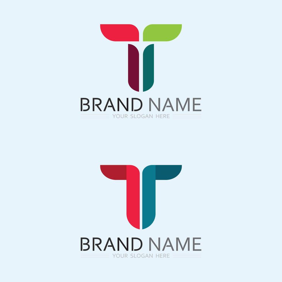 letter T logo image and font T design graphic vector
