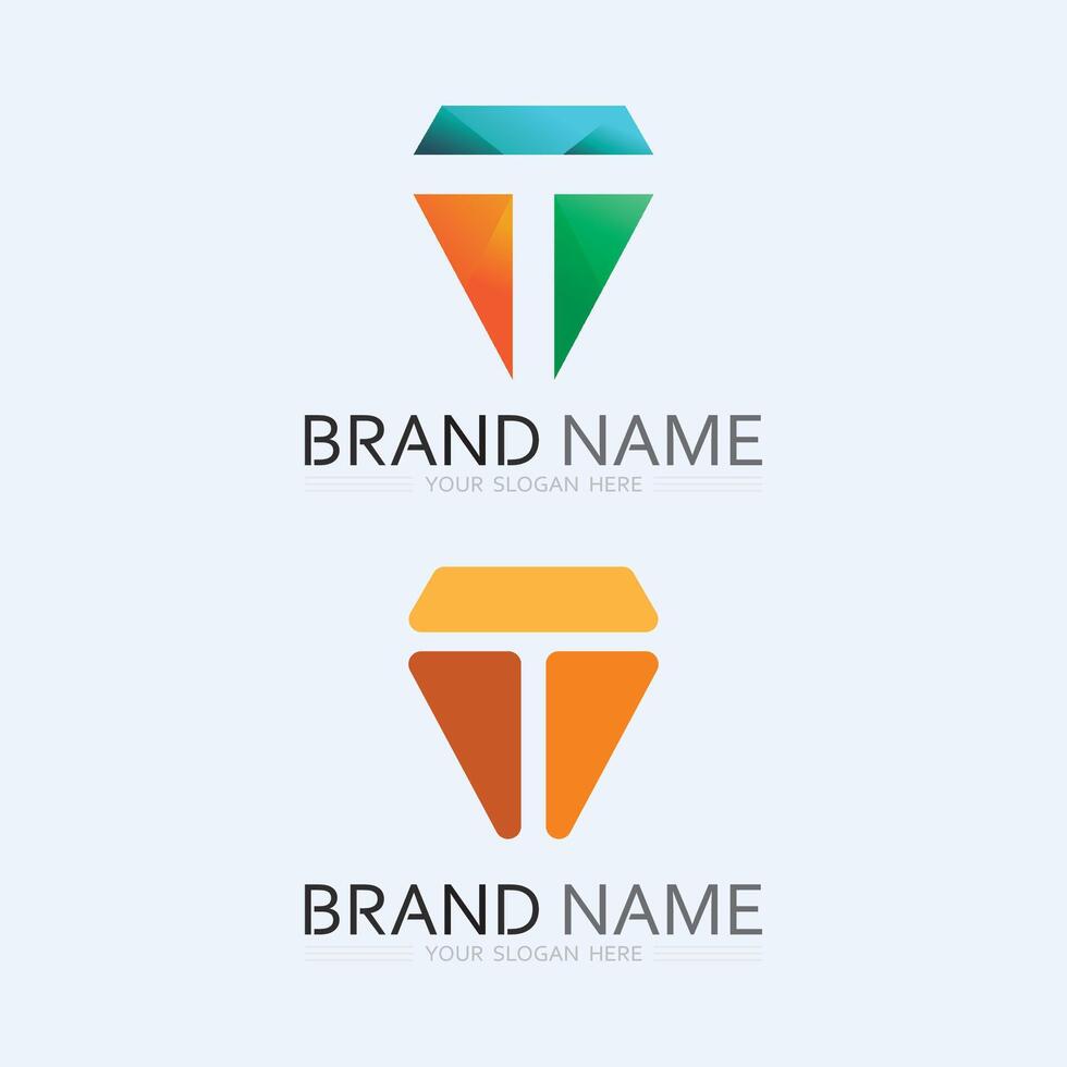 letter T logo image and font T design graphic vector