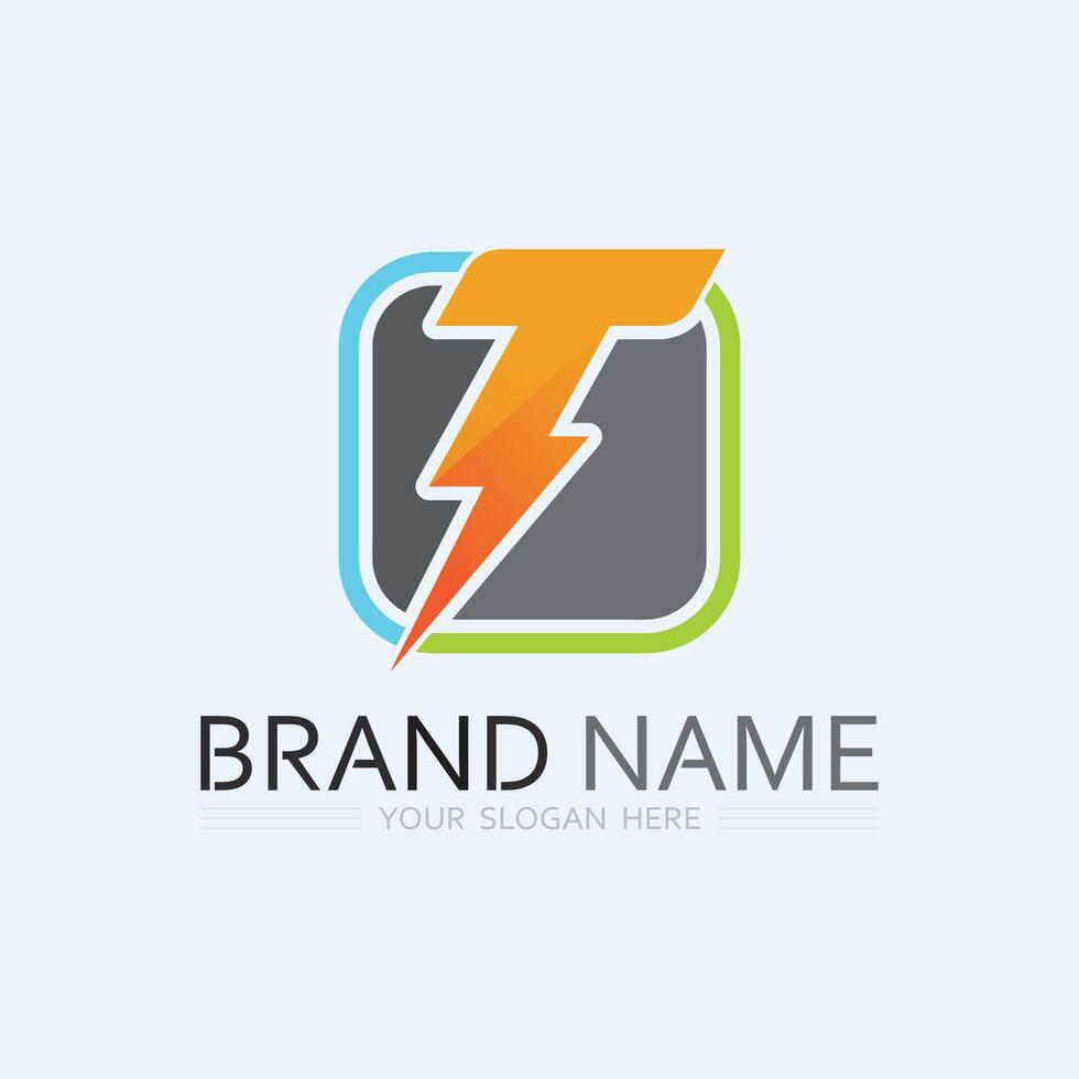 letter T logo image and font T design graphic vector